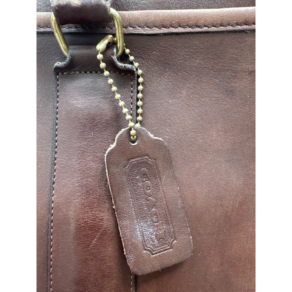 Vintage 1980s Coach Embassy Laptop Briefcase in Tabac Made in USA - Picture 2 of 10